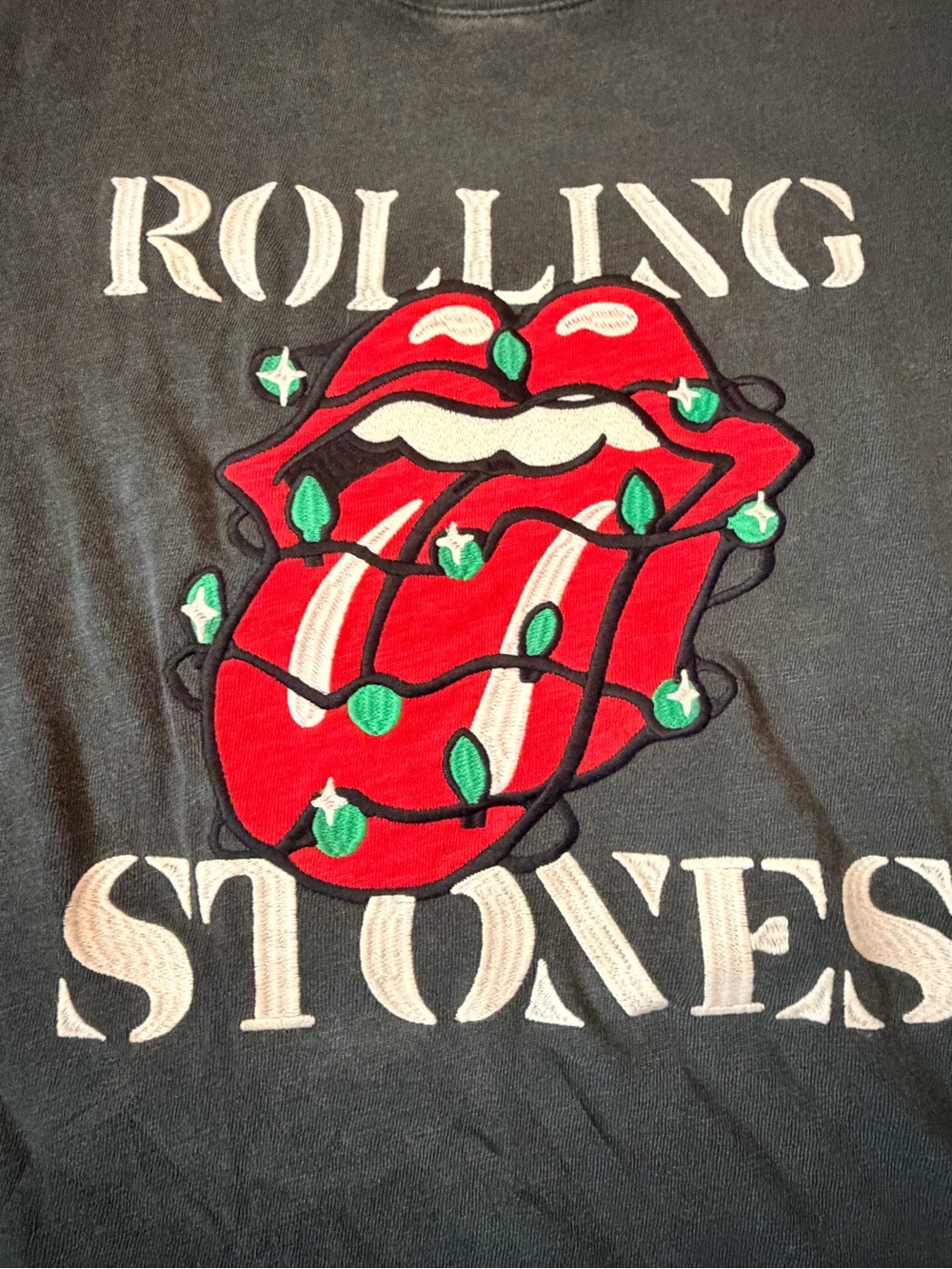NWT- Lucky Brand Rolling Stones Christmas Lights Tee β Size Large - Picture 12 of 12
